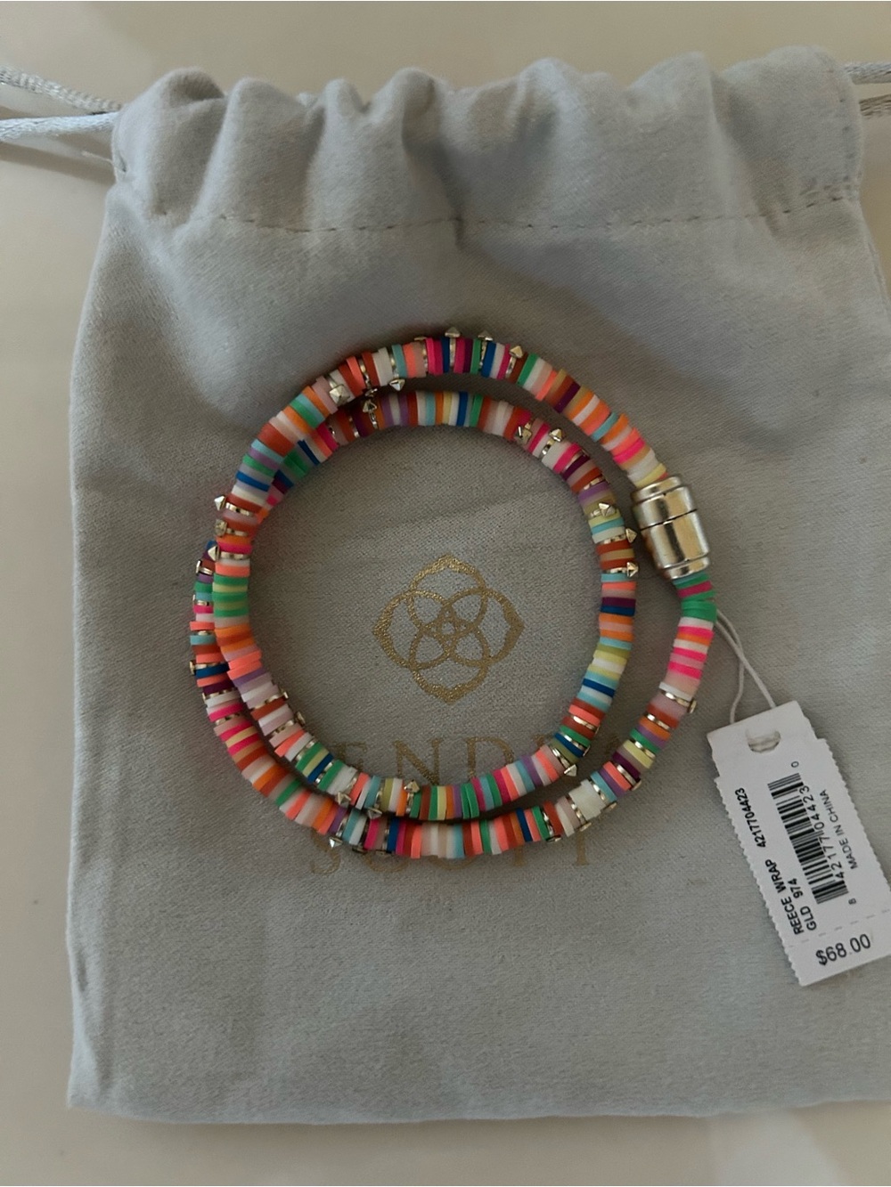 Kendra Scott Multicolor Wrap Bracelet with Gold Accents - Picture 2 of 2